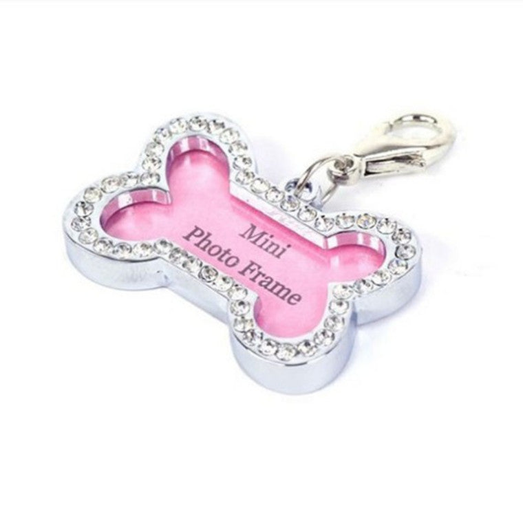 Dog Pendant with Metal Diamond