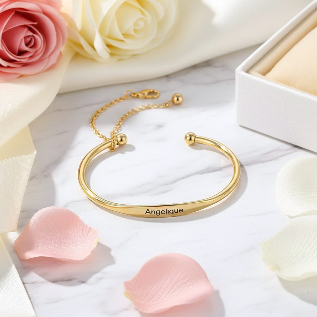 Personalized Name Bracelet in elegant setting